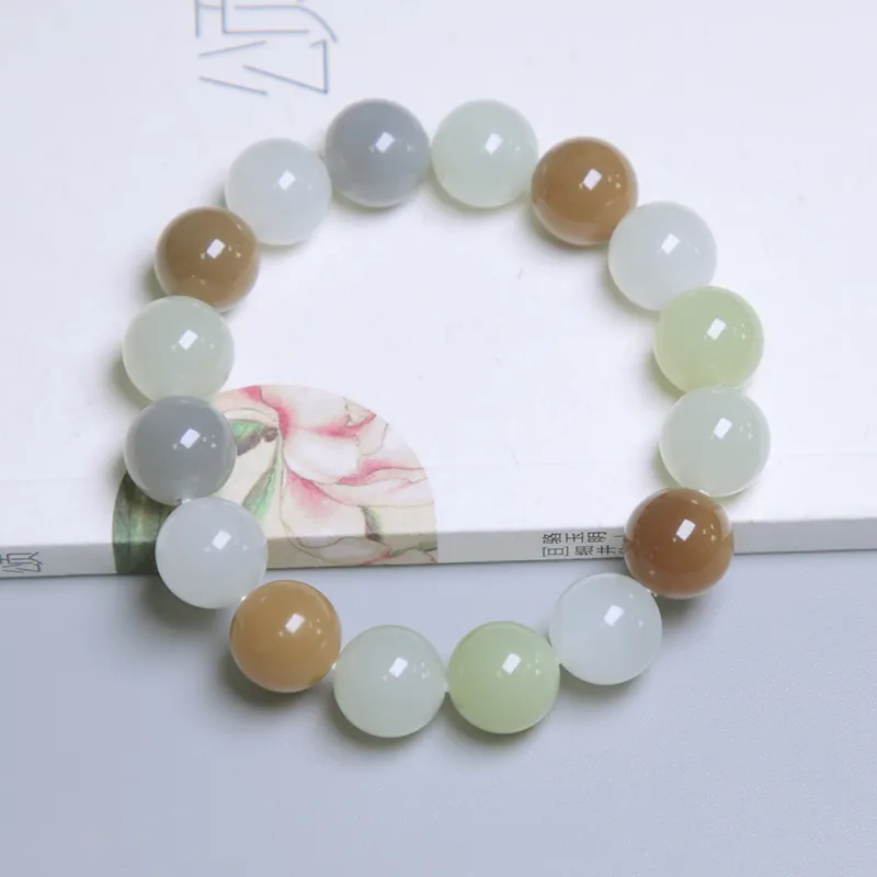 Ingenuity Hetian Jade Bracelets White Jade/Pale Greenish White Jade Unisex-4