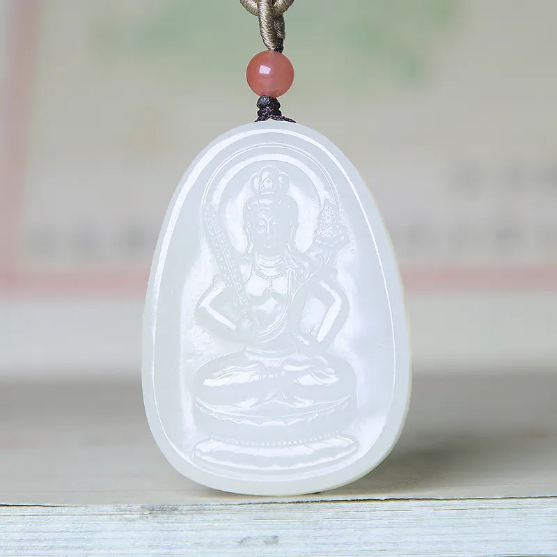 Ingenuity Necklaces White Jade Unisex-1