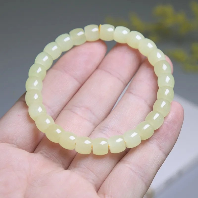 Ingenuity Hetian Jade Bracelets Yellow Jade Unisex-5