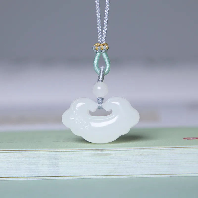 Ingenuity Hetian Jade Necklaces White Jade Unisex-1