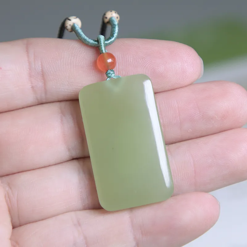 Ingenuity Hetian Jade Pendants Pale Greenish White Jade Unisex-4