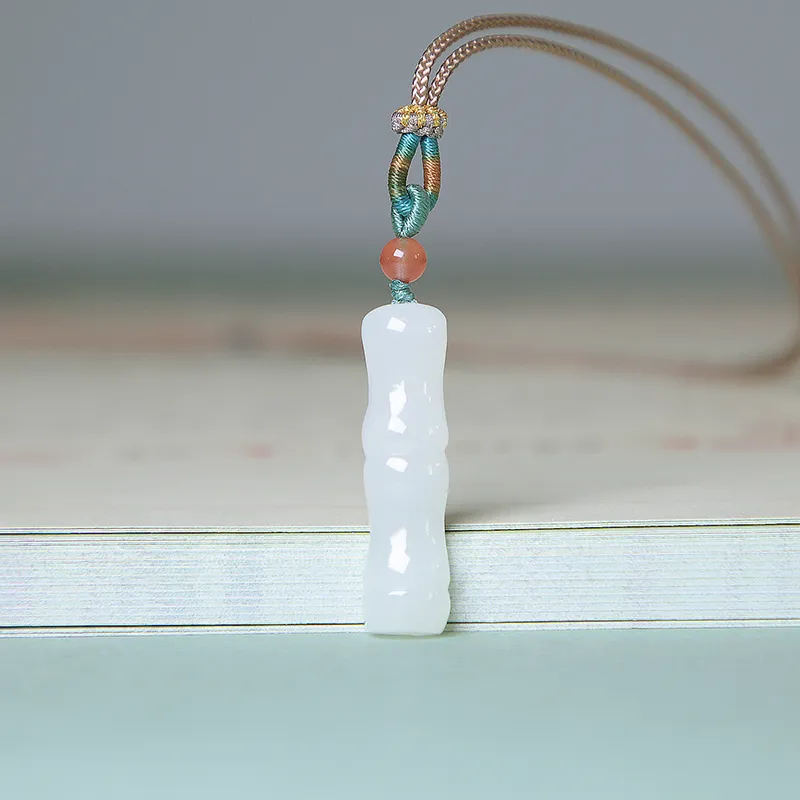 Ingenuity Hetian Jade Necklaces White Jade Unisex-3