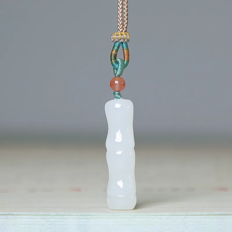Ingenuity Hetian Jade Necklaces White Jade Unisex-1