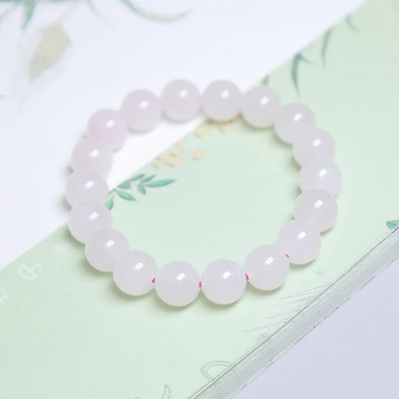 Ingenuity Hetian Jade Bracelets Dusty Pink Unisex-1