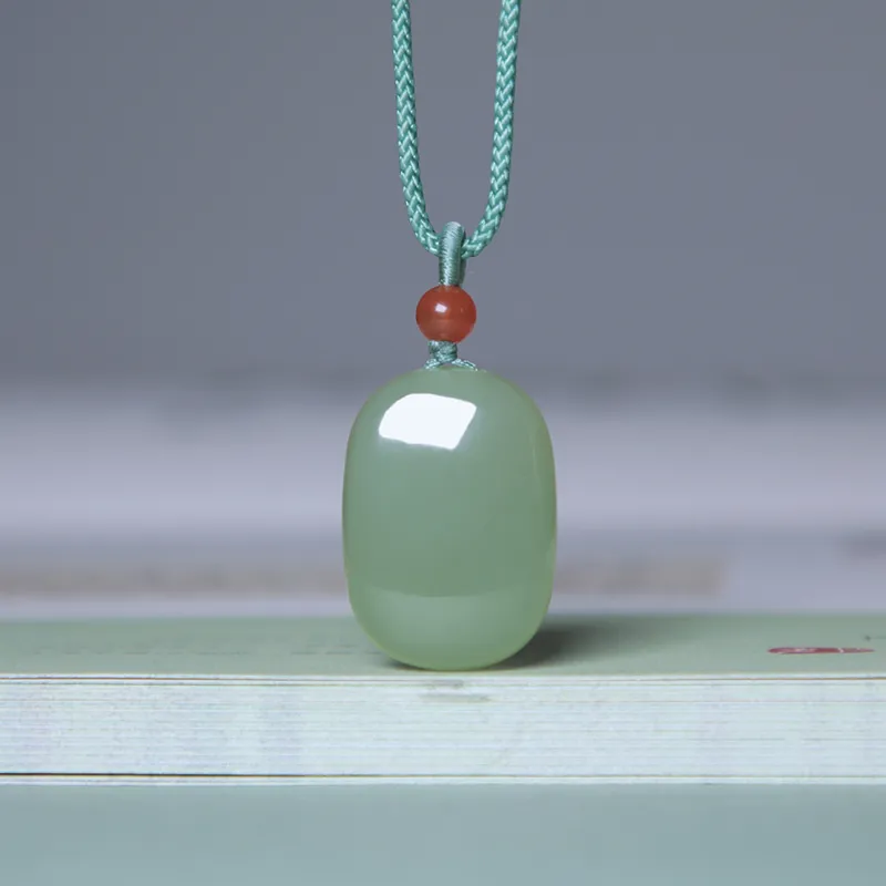 Ingenuity Hetian Jade Necklaces Pale Greenish White Jade Unisex-1