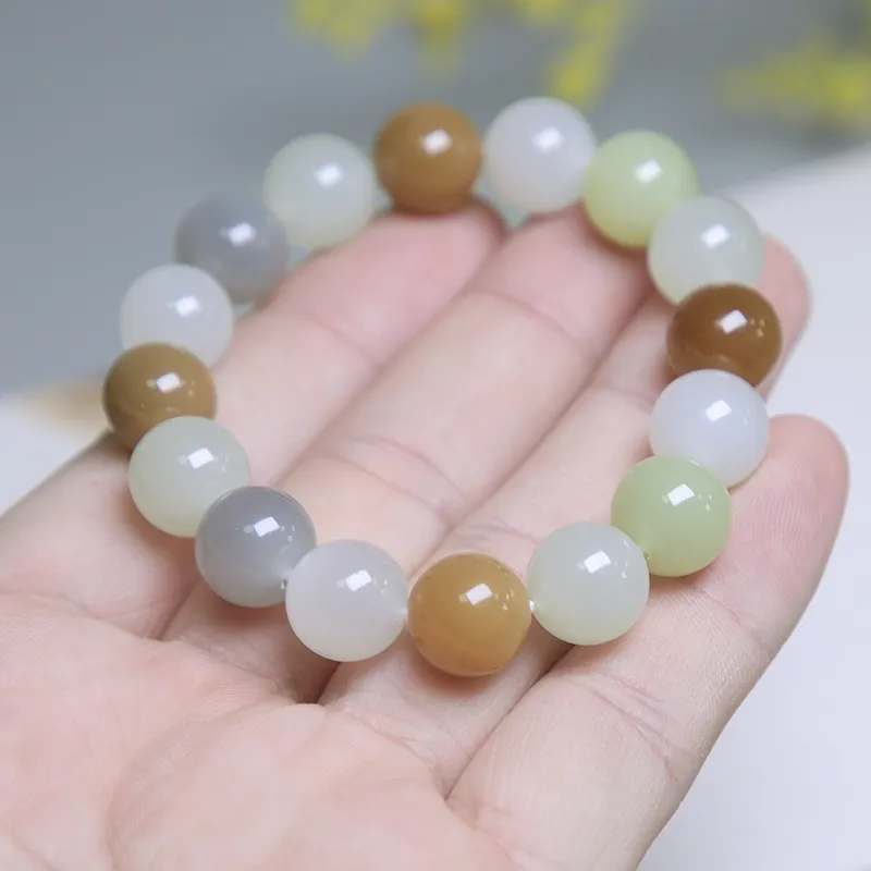 Ingenuity Hetian Jade Bracelets White Jade/Pale Greenish White Jade Unisex-5