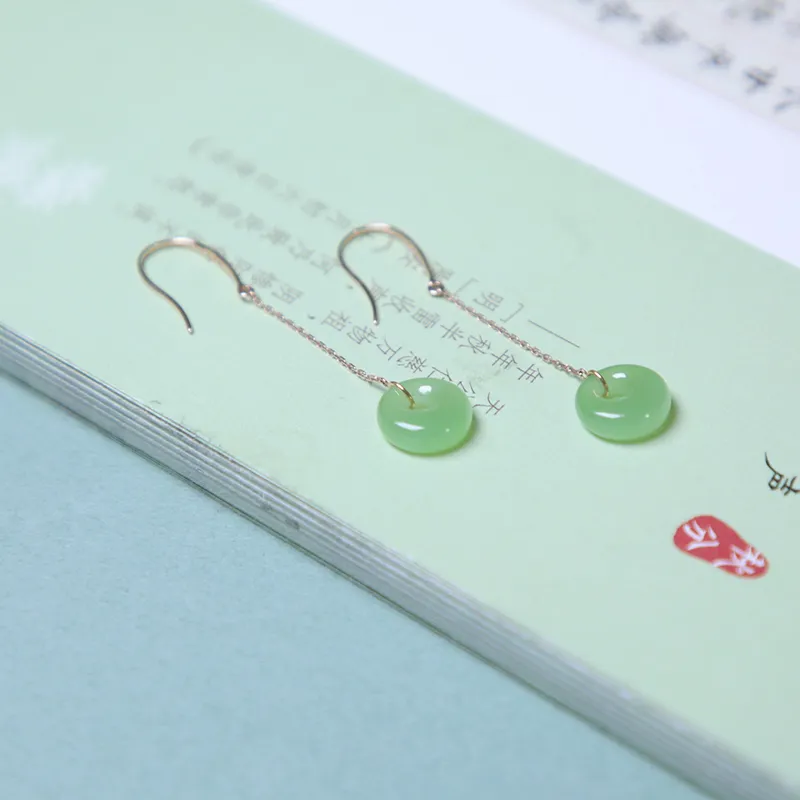 Ingenuity Hetian Jade Earrings Jasper Women's-5