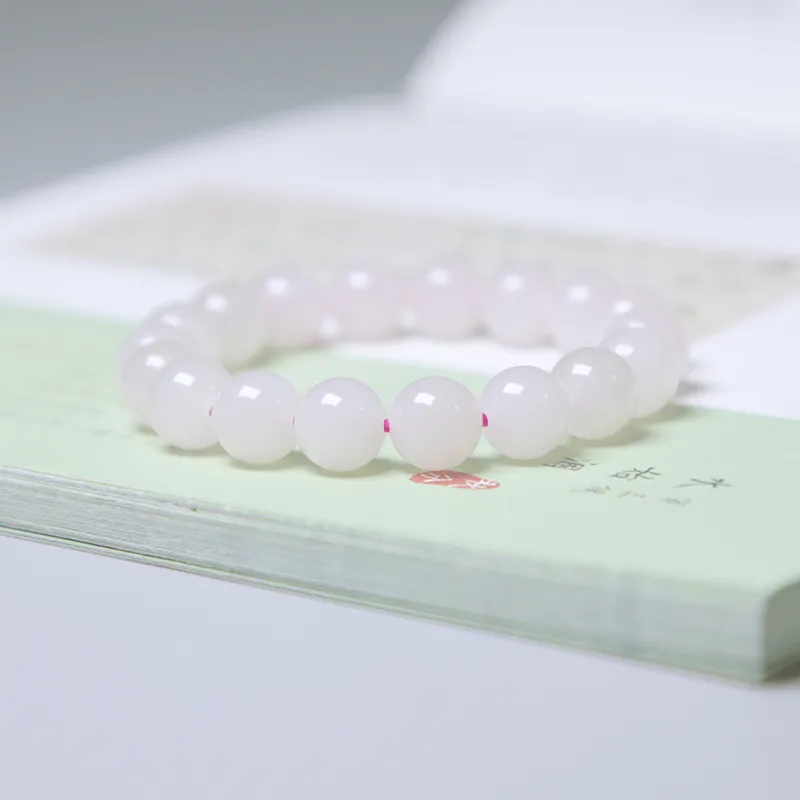 Ingenuity Hetian Jade Bracelets Dusty Pink Unisex-4