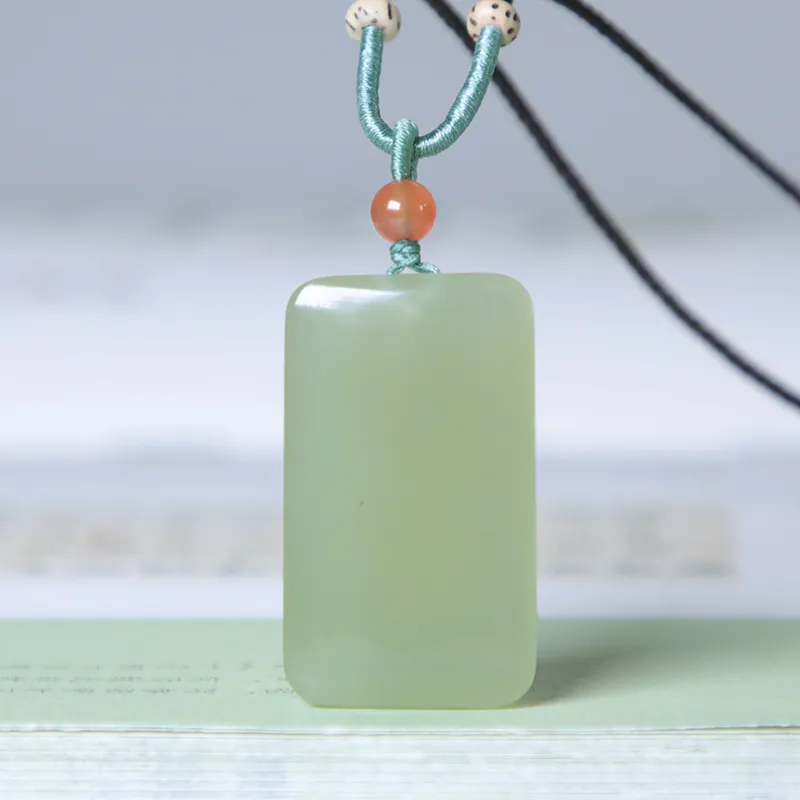 Ingenuity Hetian Jade Pendants Pale Greenish White Jade Unisex-3