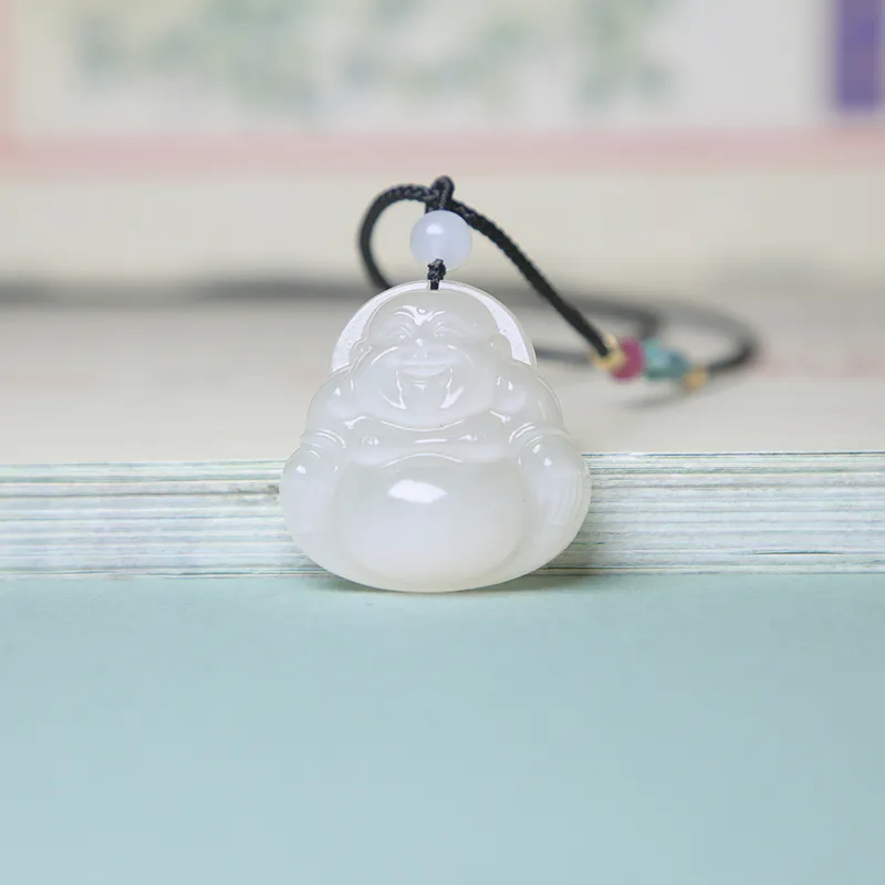 Ingenuity Hetian Jade Necklaces Dusty Pink Women's-3