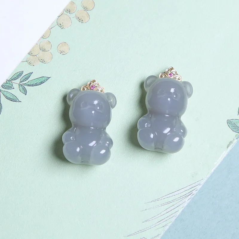 Ingenuity Hetian Jade Pendants Smoky Purple Unisex-3