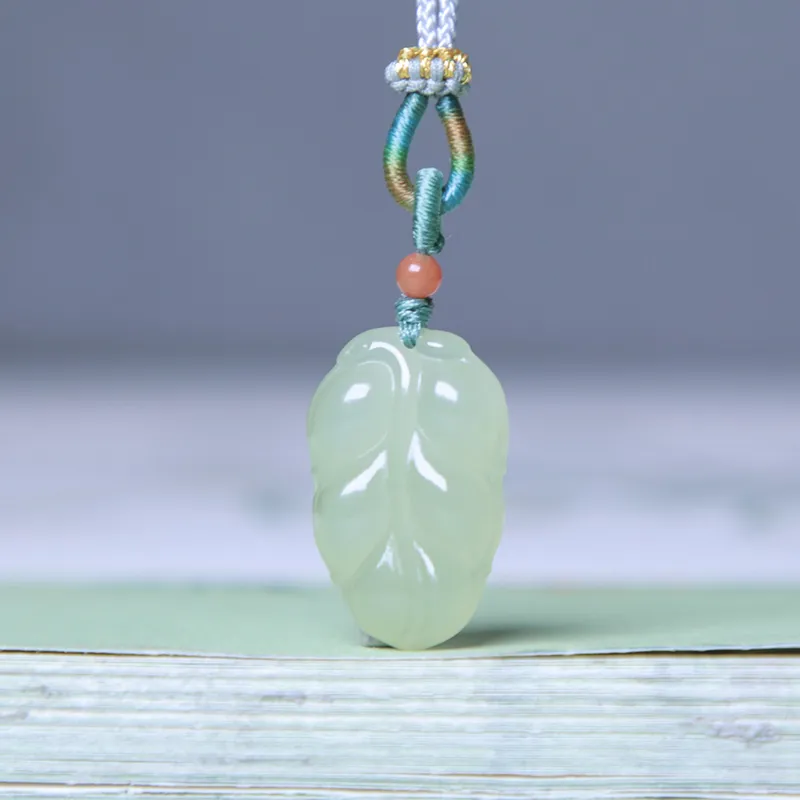 Ingenuity Hetian Jade Necklaces Pale Greenish White Jade Unisex-1