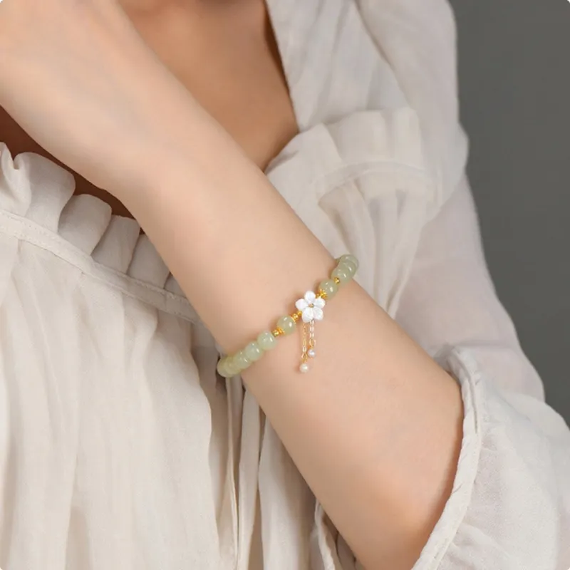 Misongma Hetian Jade Bracelets Green Jade Women's-2