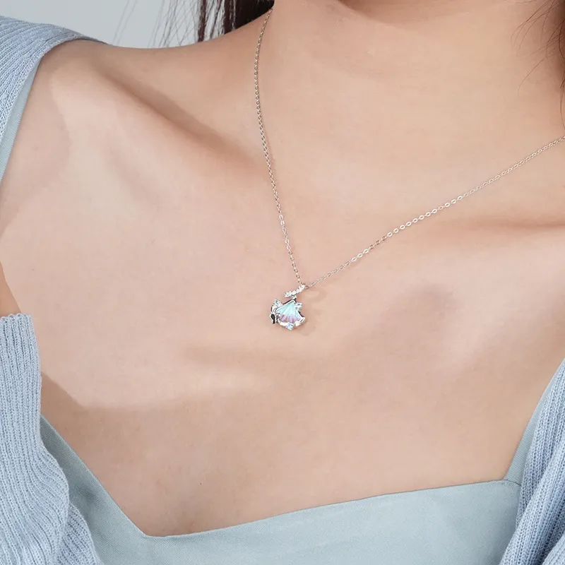 Misongma 925 Sterling Silver Necklaces Women's-3