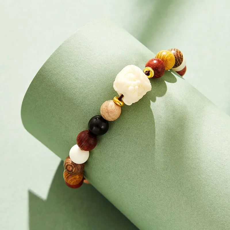 Misongma Green Sandalwood Bracelets Unisex-2