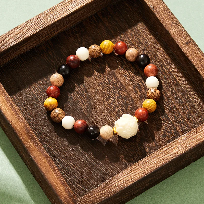 Misongma Green Sandalwood Bracelets Unisex-4