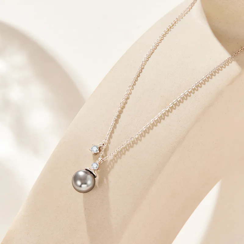 Misongma 925 Sterling Silver Shell Pearl Necklaces Women's-4