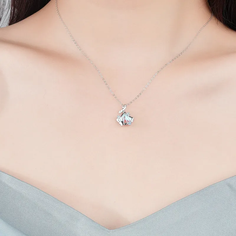 Misongma 925 Sterling Silver Necklaces Women's-2