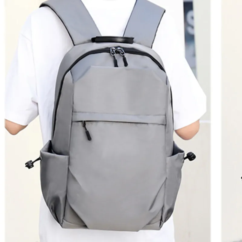 Banyanu Oxford Backpack Laptop Bag Unisex Black/Gray/Green-7