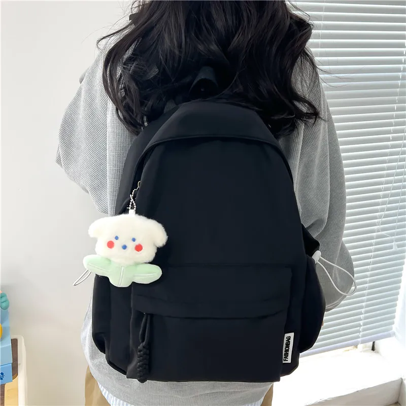 Banyanu Composite Cloth Backpack Unisex White/Black/Yellow/Green/Pink-6