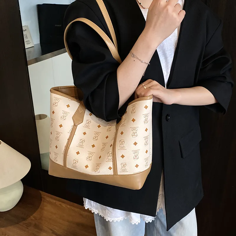 Banyanu PU Shoulder Bag Women's Black/Beige/Pink/Brown-8