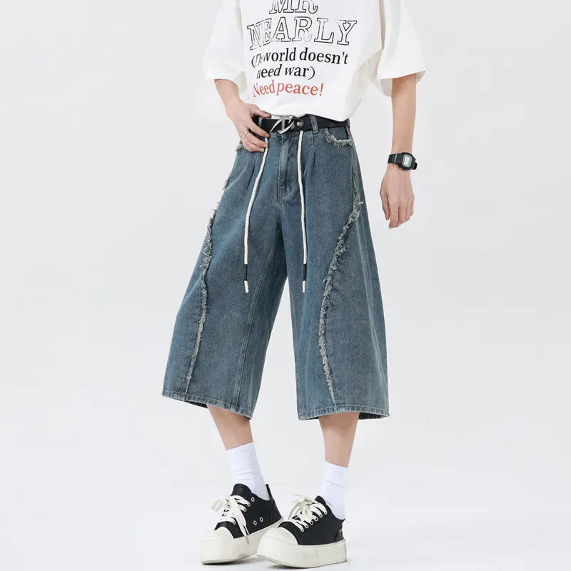 Jeep Fashion Sports Collection Outdoor Luxury Collection Denim Shorts Men's-3
