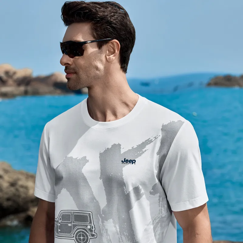 Jeep T Shirts Men White-6