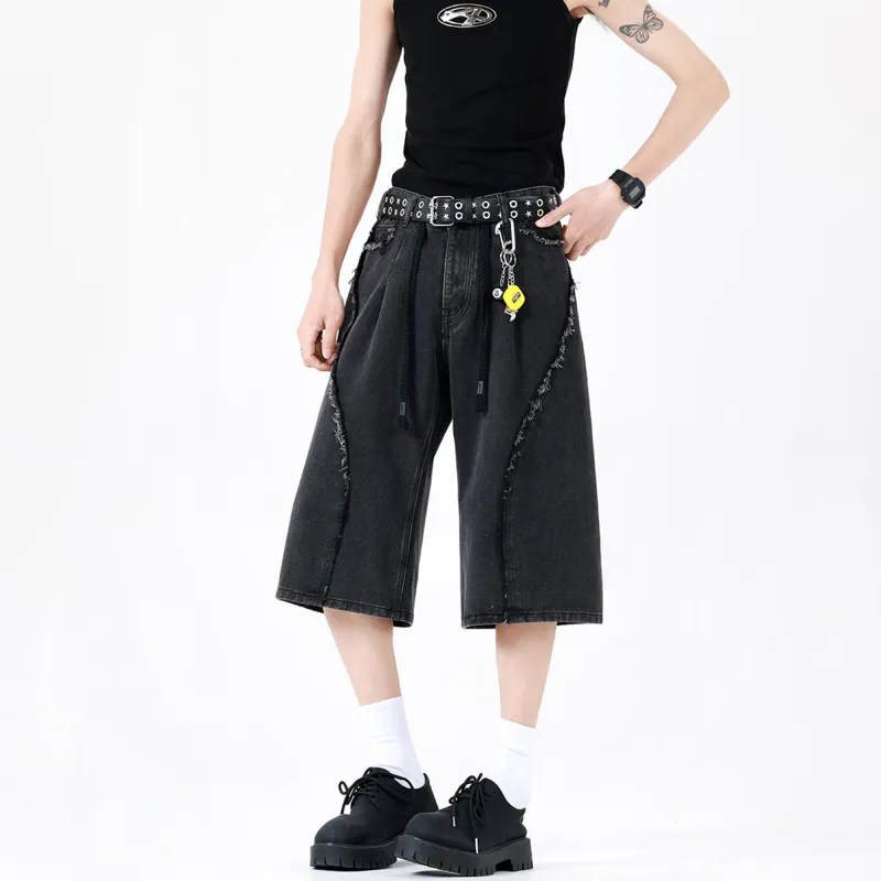 Jeep Fashion Sports Collection Outdoor Luxury Collection Denim Shorts Men's-8