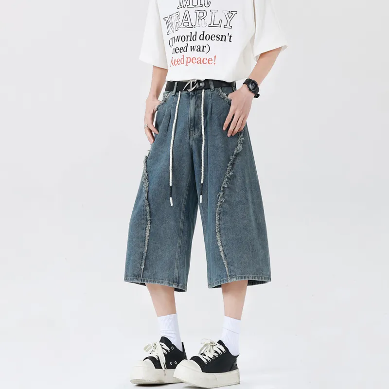 Jeep Fashion Sports Collection Outdoor Luxury Collection Denim Shorts Men's-2