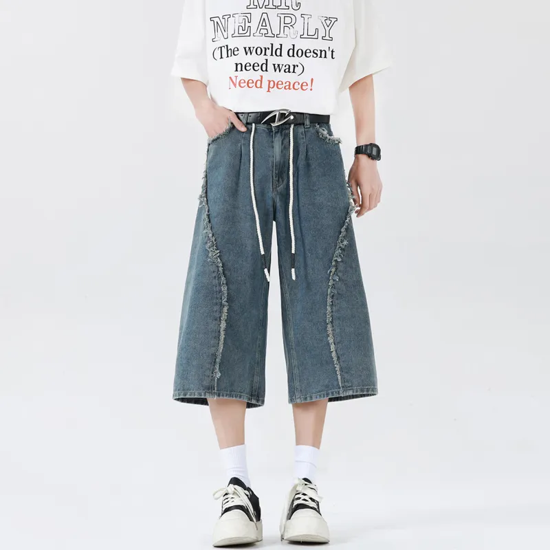 Jeep Fashion Sports Collection Outdoor Luxury Collection Denim Shorts Men's-4