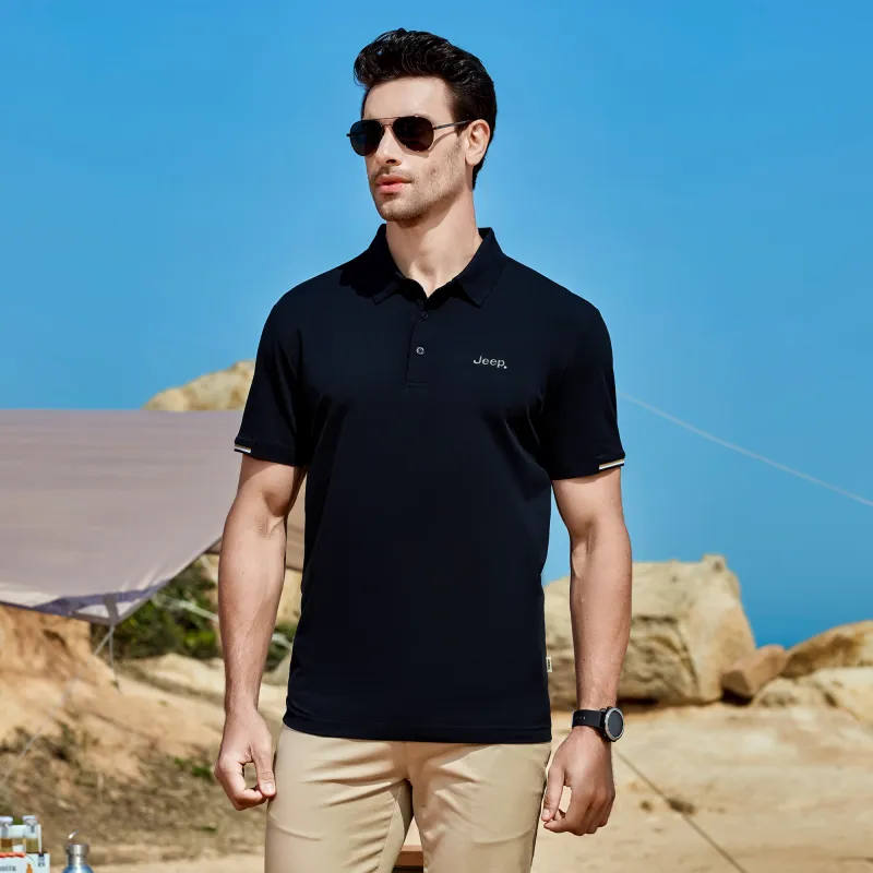 Jeep Polo Shirt Top Men's Dark Blue-2