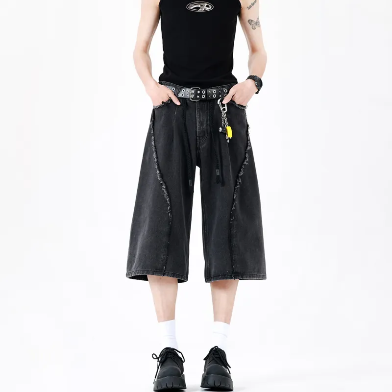 Jeep Fashion Sports Collection Outdoor Luxury Collection Denim Shorts Men's-9