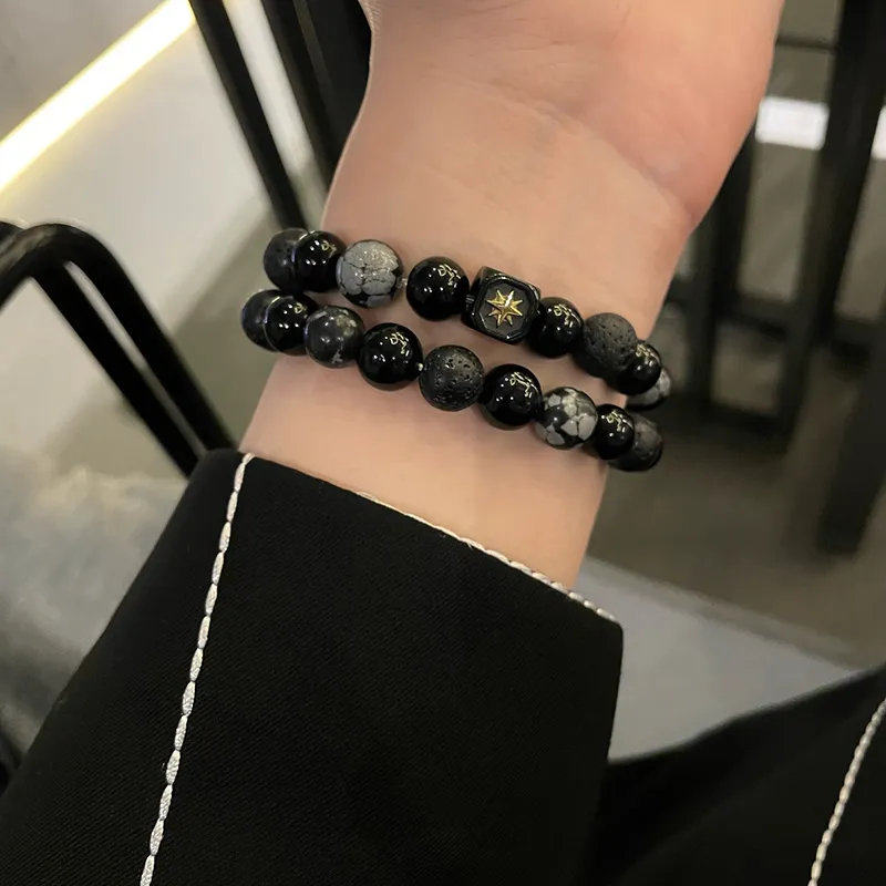Endorphin Obsidian Jade Bracelets Unisex-2