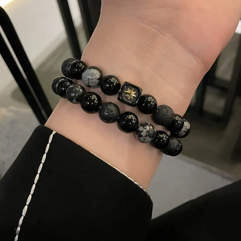 Endorphin Obsidian Jade Bracelets Unisex-1