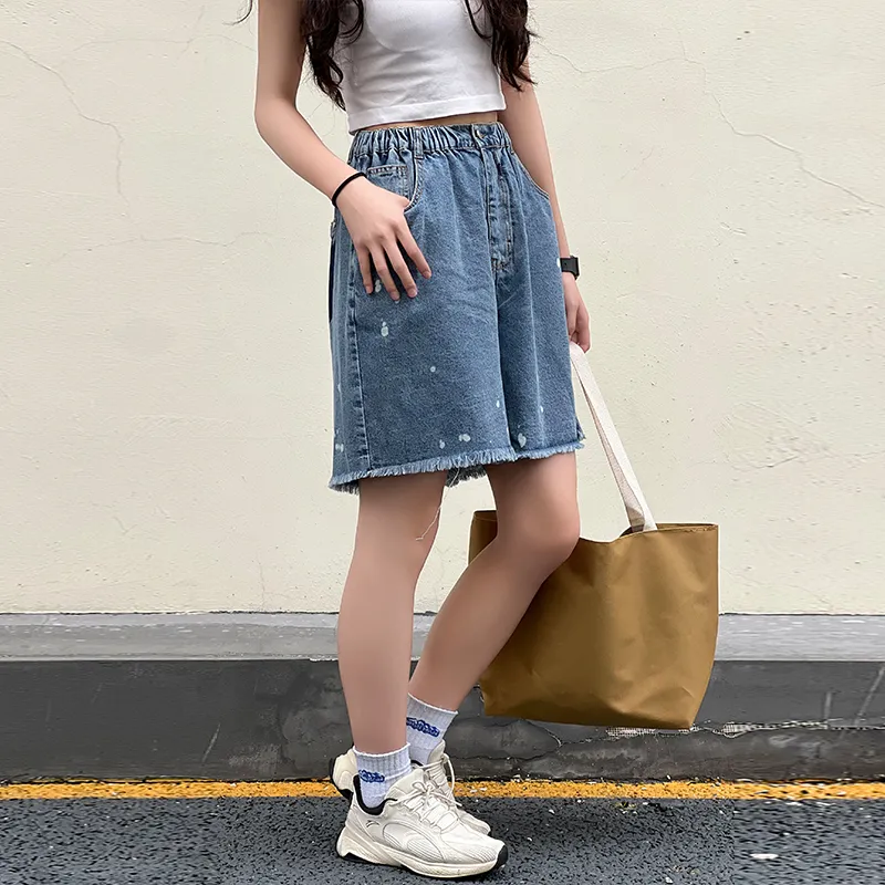 Mowlow Denim Shorts Unisex Dark Blue-2