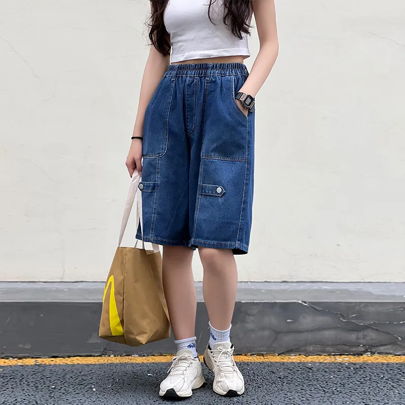 Mowlow Denim Shorts Unisex Dark Blue-2