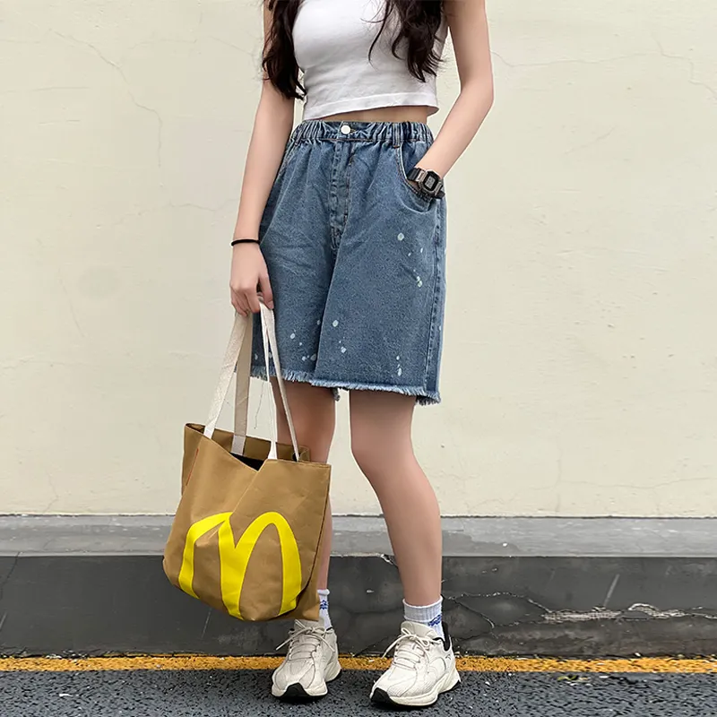 Mowlow Denim Shorts Unisex Dark Blue-5