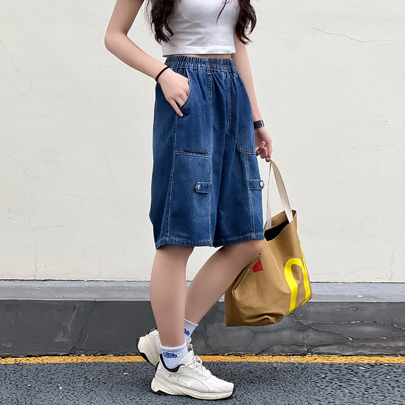 Mowlow Denim Shorts Unisex Dark Blue-5