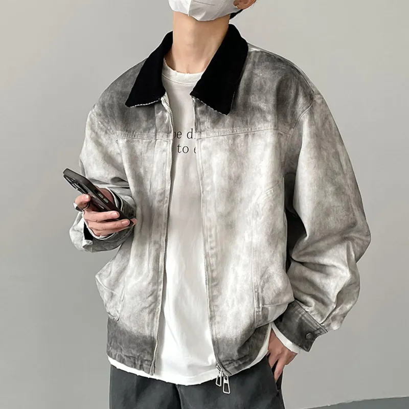 DOH STORE Denim Jacket Unisex White Gray-5