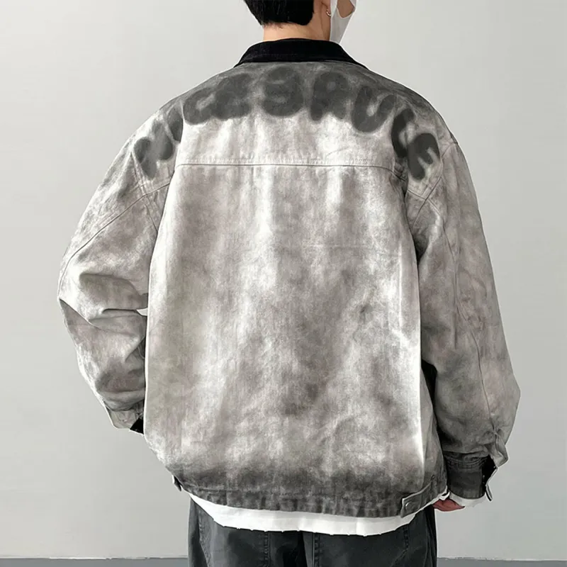 DOH STORE Denim Jacket Unisex White Gray-6