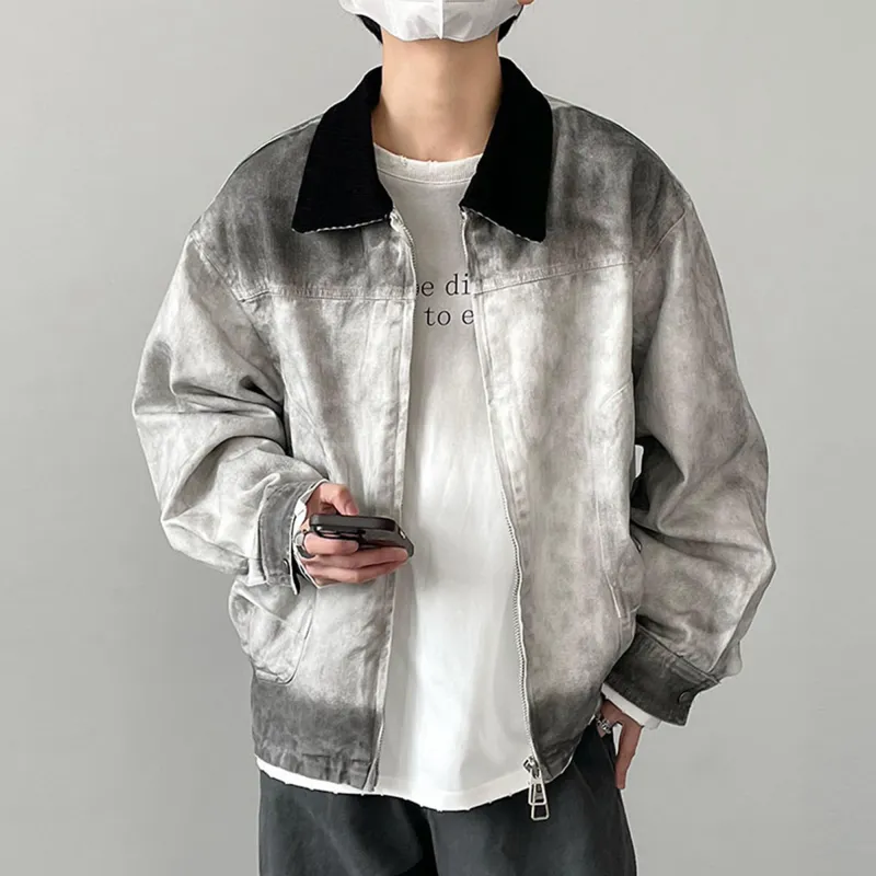 DOH STORE Denim Jacket Unisex White Gray-2