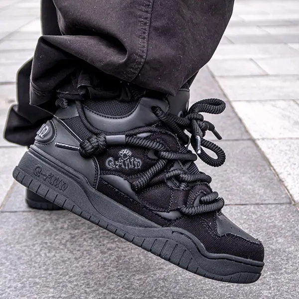 Q AND Coverage Thermal Slip Resistant Cushioning Abrasion Resistant Height Increasing High Top Skateboard Shoes Unisex-8