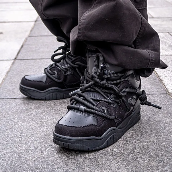 Q AND Coverage Thermal Slip Resistant Cushioning Abrasion Resistant Height Increasing High Top Skateboard Shoes Unisex-7