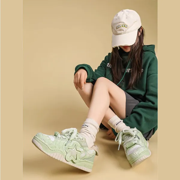 Q AND Slip Resistant Cushioning, Abrasion Resistant, Breathable, Height Increasing Low Top Skateboard Shoes Unisex-26