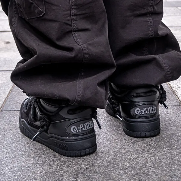 Q AND Coverage Thermal Slip Resistant Cushioning Abrasion Resistant Height Increasing High Top Skateboard Shoes Unisex-10