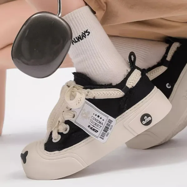 Q-AND Wrapping Anti-Slip Shock-Absorbing And Wear-Resistant Low-Top Skateboard Shoes Unisex-24