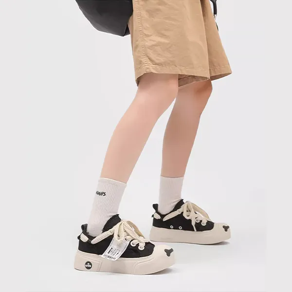 Q-AND Wrapping Anti-Slip Shock-Absorbing And Wear-Resistant Low-Top Skateboard Shoes Unisex-25