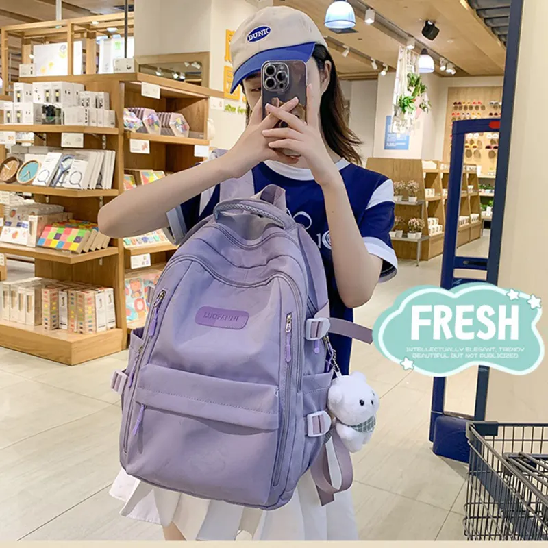 G FAVOR Nylon Backpack Regular Unisex Multicolor-4