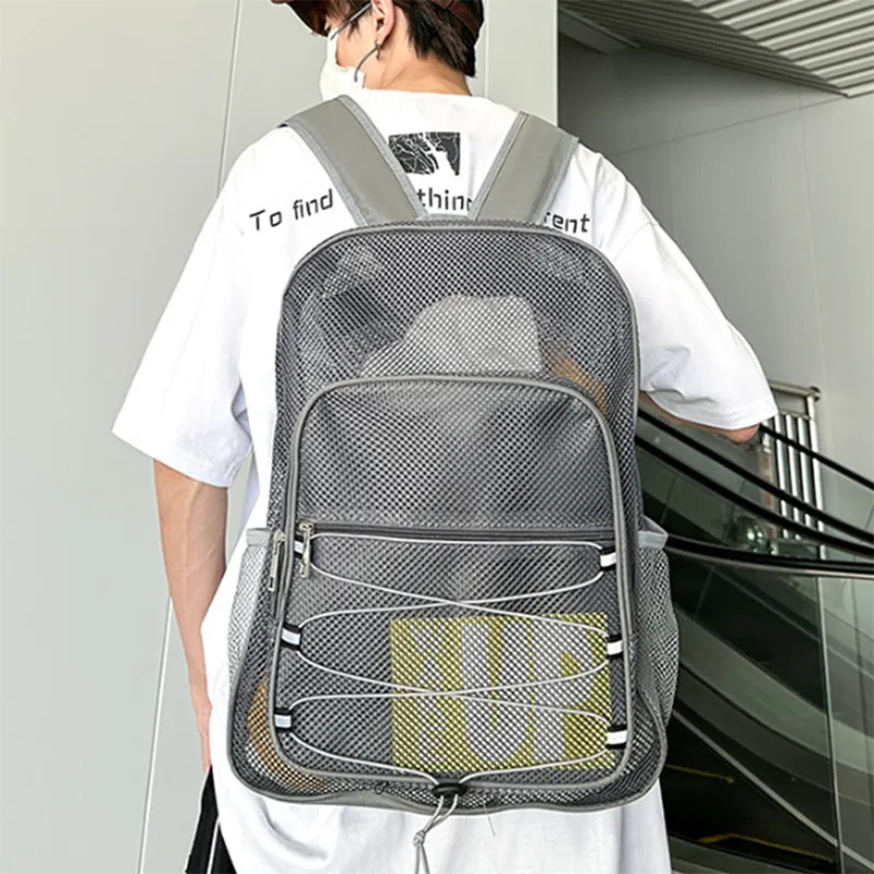 G FAVOR Mesh Fabric Backpack Regular Unisex Multicolor-4