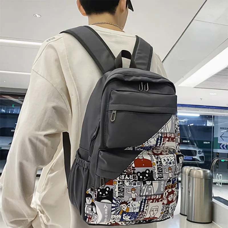 G FAVOR Nylon Backpack Regular Unisex Multicolor-5